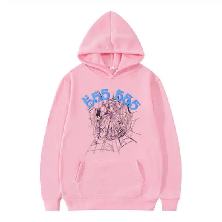 Sp5der 555555 Pink Hoodie